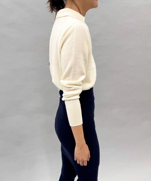 EDIT. FOR LULU（エディットフォールル）の「カシミヤスキッパートップ（ニット/セーター・レディース・サックスブルー/ブラウン/ホワイト・FREE）」の8枚目の写真