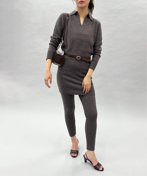 EDIT. FOR LULU（エディットフォールル）の「カシミヤスキッパートップ（ニット/セーター・レディース・サックスブルー/ブラウン/ホワイト・FREE）」の13枚目の写真