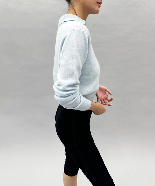 EDIT. FOR LULU（エディットフォールル）の「カシミヤスキッパートップ（ニット/セーター・レディース・サックスブルー/ブラウン/ホワイト・FREE）」の20枚目の写真