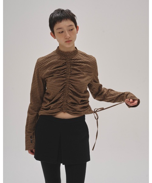 todayful／ Checkgather Compact Blouse セール】Checkgather Compact Blouse（シャツ/ブラウス）｜TODAYFUL