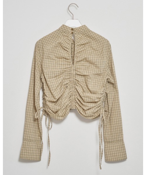 セール】Checkgather Compact Blouse（シャツ/ブラウス）｜TODAYFUL