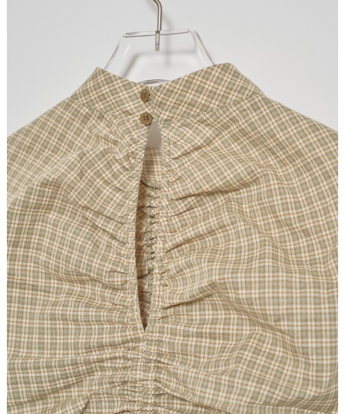 セール】Checkgather Compact Blouse（シャツ/ブラウス）｜TODAYFUL