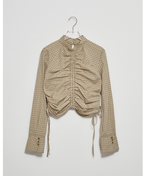 セール】Checkgather Compact Blouse（シャツ/ブラウス）｜TODAYFUL
