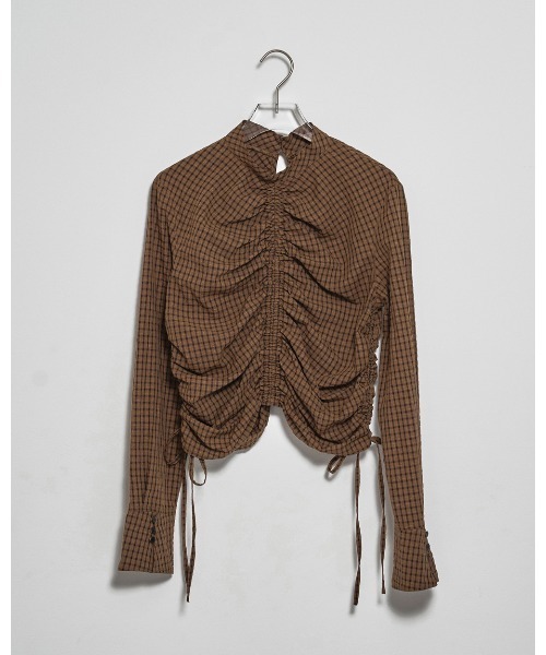 TODAYFUL（トゥデイフル）の「Checkgather Compact Blouse（シャツ