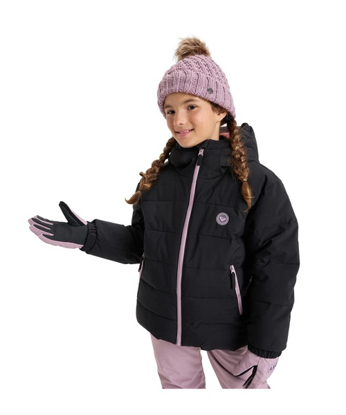 ROXY(ロキシー)の「SNOWYHILL PUFFY GIRL/ロキシーキッズスキースノーボードウェア(ジャケット)(マウンテンパーカー・キッズ・ブラック/ライラック・130/140/150)」の18枚目の写真