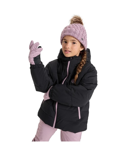 ROXY(ロキシー)の「SNOWYHILL PUFFY GIRL/ロキシーキッズスキースノーボードウェア(ジャケット)(マウンテンパーカー・キッズ・ブラック/ライラック・130/140/150)」の17枚目の写真