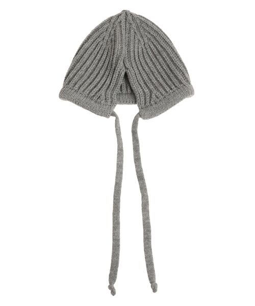 Ungrid（アングリッド）の「イヤーフラップニット帽（ニットキャップ/ビーニー・レディース・アイボリー/ヘザーグレー/チャコールグレー・FREE）」の5枚目の写真