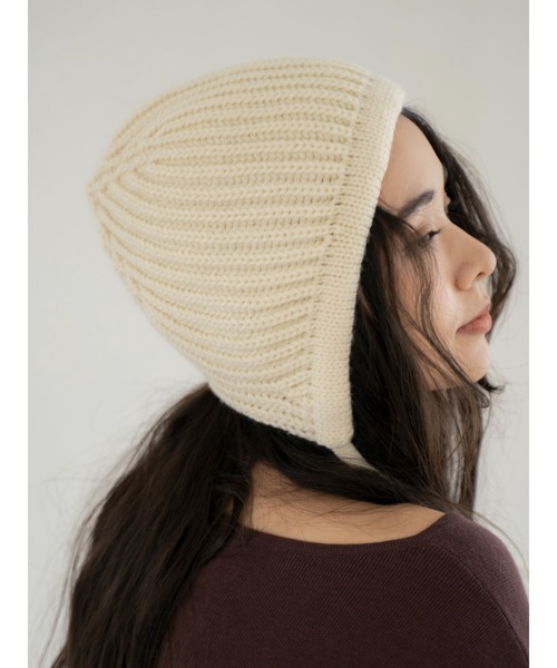Ungrid（アングリッド）の「イヤーフラップニット帽（ニットキャップ/ビーニー・レディース・アイボリー/ヘザーグレー/チャコールグレー・FREE）」の17枚目の写真