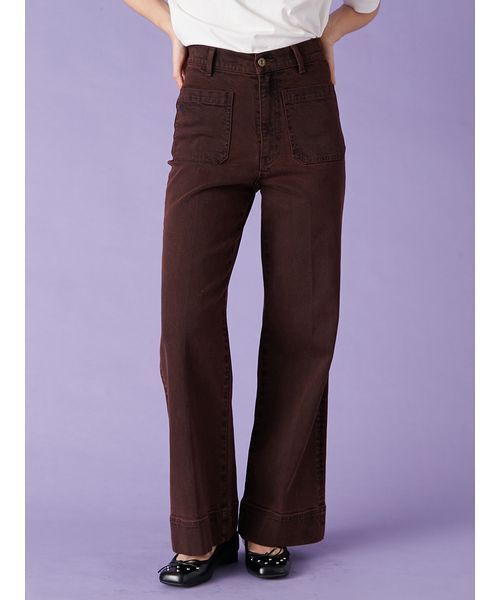 ストレートフレアデニムパンツ（デニムパンツ）｜LILY BROWN（リリー