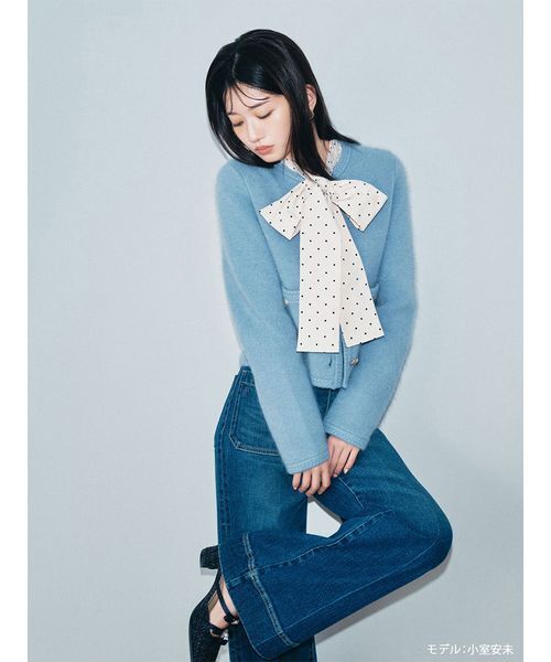 LILY BROWN（リリーブラウン）の「ストレートフレアデニムパンツ（デニムパンツ・レディース・ブラウン/ブルー/ライトブルー・0/1）」の6枚目の写真