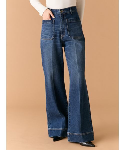 LILY BROWN（リリーブラウン）の「ストレートフレアデニムパンツ（デニムパンツ・レディース・ブラウン/ブルー/ライトブルー・0/1）」の7枚目の写真