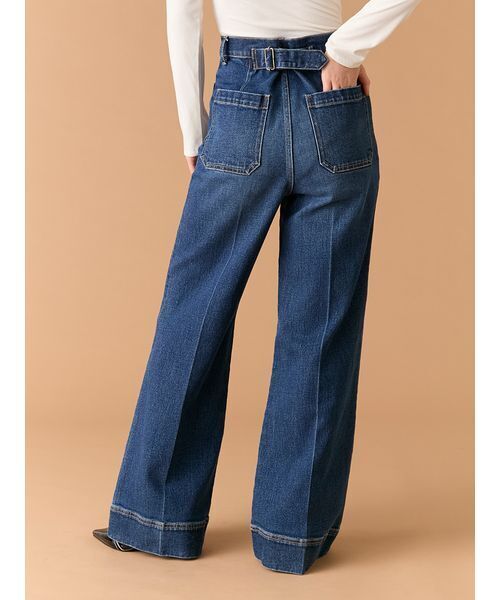 LILY BROWN ストレートフレアデニムパンツ25SS セール】ストレートフレアデニムパンツ（デニムパンツ）｜LILY BROWN