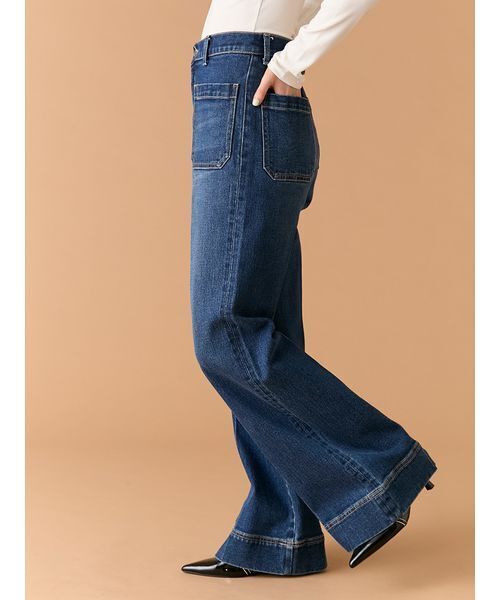 LILY BROWN（リリーブラウン）の「ストレートフレアデニムパンツ（デニムパンツ・レディース・ブラウン/ブルー/ライトブルー・0/1）」の9枚目の写真