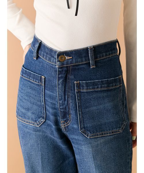 LILY BROWN（リリーブラウン）の「ストレートフレアデニムパンツ（デニムパンツ・レディース・ブラウン/ブルー/ライトブルー・0/1）」の10枚目の写真