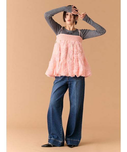 LILY BROWN（リリーブラウン）の「ストレートフレアデニムパンツ（デニムパンツ・レディース・ブラウン/ブルー/ライトブルー・0/1）」の22枚目の写真