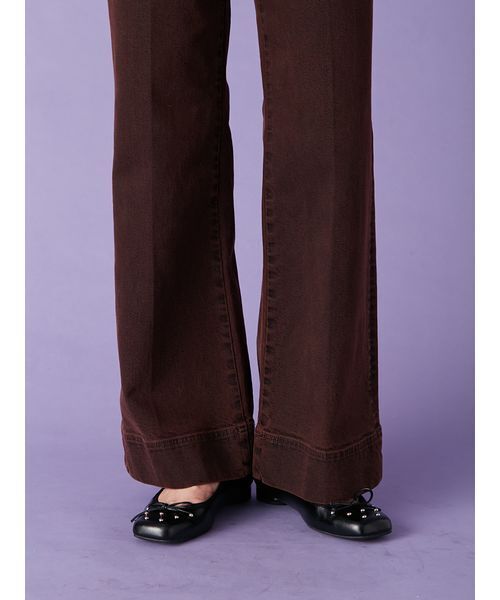 ra様リリーブラウンフレアデニムパンツ WEB限定00サイズ】ストレッチフレアデニムパンツ（デニムパンツ