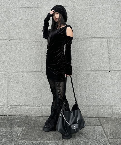 LVEU.（ラブユ.）の「【LVEU.】チェーンポーチビッグトートバッグ / バッグ かばん BAG トート ワンショル ポーチ 大きめ A4 チェーン ブラック モード（トートバッグ・レディース・ブラック・FREE）」の15枚目の写真