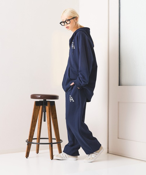 SAVIER(サビアー)の「【SAVIER:サビアー】LAロゴ刺繍 スウェットパンツ【セットアップ可能】(スウェットパンツ・メンズ・ブラック/杢グレー/ネイビー・MEDIUM/LARGE)」の22枚目の写真