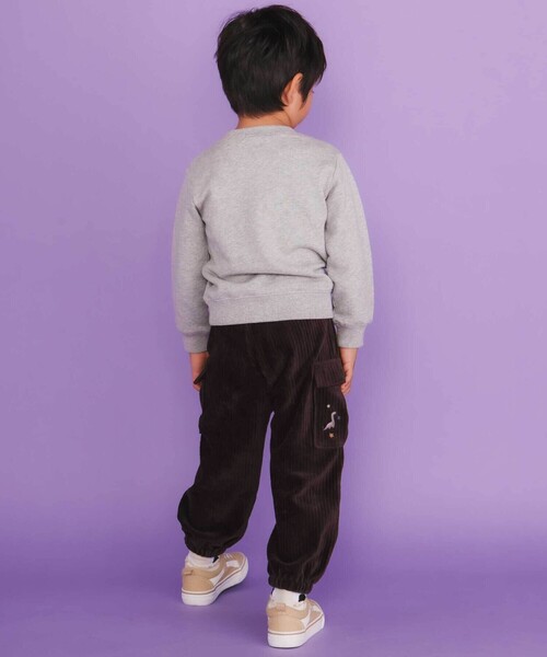 SLAP SLIP（スラップスリップ）の「ロケット＆ロボットポケット刺しゅうニットコールカーゴパンツ(80~130cm)（カーゴパンツ・キッズ・ブラック/グレー・80ｃｍ/120cm/130cm/110cm/100cm/90cm）」の4枚目の写真