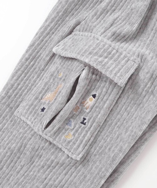 SLAP SLIP（スラップスリップ）の「ロケット＆ロボットポケット刺しゅうニットコールカーゴパンツ(80~130cm)（カーゴパンツ・キッズ・ブラック/グレー・80ｃｍ/120cm/130cm/110cm/100cm/90cm）」の12枚目の写真