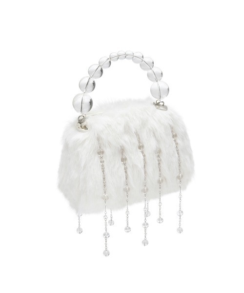 ROCKFISH WEATHERWEAR（ロックフィッシュウェザーウェア）の「[X SUSAN FANG] FURRY BUBBLE RAIN BAG（ハンドバッグ・レディース・ホワイト/スカイブルー・FREE）」の14枚目の写真