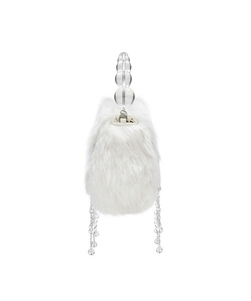 ROCKFISH WEATHERWEAR（ロックフィッシュウェザーウェア）の「[X SUSAN FANG] FURRY BUBBLE RAIN BAG（ハンドバッグ・レディース・ホワイト/スカイブルー・FREE）」の13枚目の写真