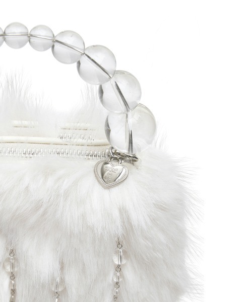 ROCKFISH WEATHERWEAR（ロックフィッシュウェザーウェア）の「[X SUSAN FANG] FURRY BUBBLE RAIN BAG（ハンドバッグ・レディース・ホワイト/スカイブルー・FREE）」の12枚目の写真