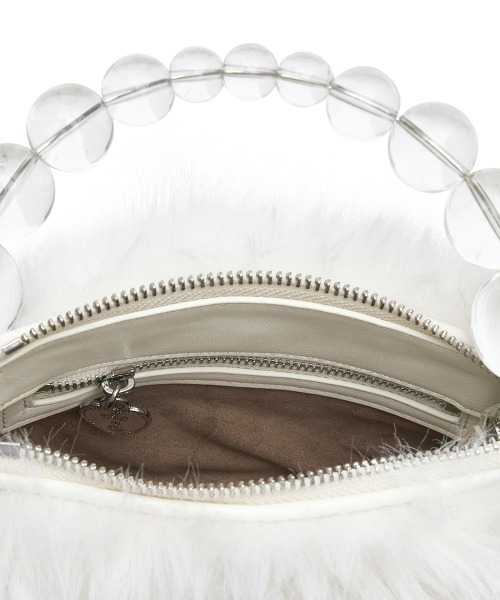 ROCKFISH WEATHERWEAR（ロックフィッシュウェザーウェア）の「[X SUSAN FANG] FURRY BUBBLE RAIN BAG（ハンドバッグ・レディース・ホワイト/スカイブルー・FREE）」の11枚目の写真