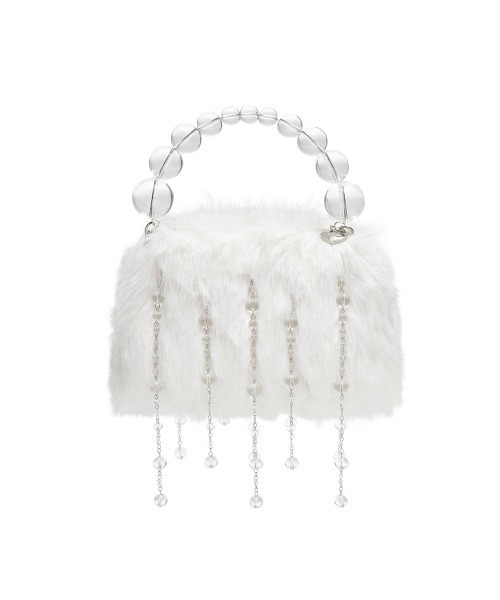 ROCKFISH WEATHERWEAR（ロックフィッシュウェザーウェア）の「[X SUSAN FANG] FURRY BUBBLE RAIN BAG（ハンドバッグ・レディース・ホワイト/スカイブルー・FREE）」の15枚目の写真