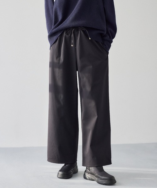 BARNYARDSTORM(バンヤードストーム)の「BARNYARDSTORM / ウォームツイルストレッチワイドパンツ / ハンドウォッシャブル【吸湿発熱】(その他パンツ・レディース・オフホワイト/ブラック/サックスブルー・M/S)」の3枚目の写真