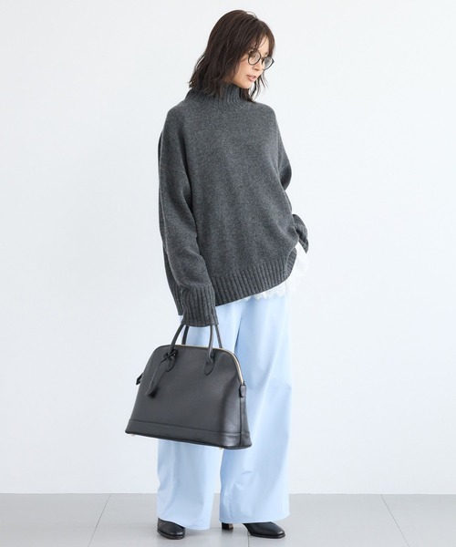 BARNYARDSTORM(バンヤードストーム)の「BARNYARDSTORM / ウォームツイルストレッチワイドパンツ / ハンドウォッシャブル【吸湿発熱】(その他パンツ・レディース・オフホワイト/ブラック/サックスブルー・M/S)」の9枚目の写真