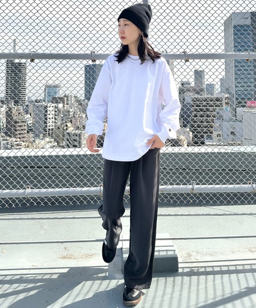 NEWTRAL PRODUCTS(ニュートラルプロダクツ)の「NEWTRAL(ニュートラル)/212 9.8oz Super Heavy Emblem LS T/サイズ展開多数 コットン 無地 スーパーヘビーロンT(Tシャツ/カットソー・レディース・ブラック/グレー/ネイビー/ホワイト・S/M/L/XL/XXL)」の9枚目の写真