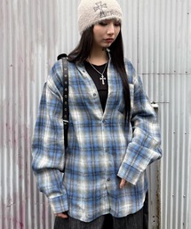 Figments（フィグメンツ）の「OLDチェックビッグシャツ（シャツ/ブラウス）」