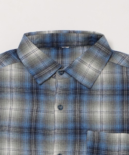 Figments（フィグメンツ）の「OLDチェックビッグシャツ（シャツ/ブラウス・レディース・ブルー/レッド系その他・FREE）」の9枚目の写真