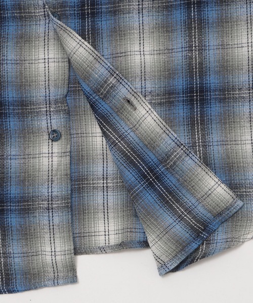 Figments（フィグメンツ）の「OLDチェックビッグシャツ（シャツ/ブラウス・レディース・ブルー/レッド系その他・FREE）」の11枚目の写真