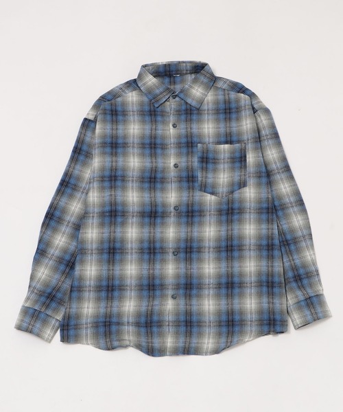 Figments（フィグメンツ）の「OLDチェックビッグシャツ（シャツ/ブラウス・レディース・ブルー/レッド系その他・FREE）」の13枚目の写真