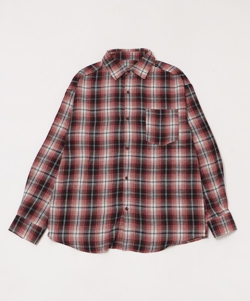 Figments（フィグメンツ）の「OLDチェックビッグシャツ（シャツ/ブラウス・レディース・ブルー/レッド系その他・FREE）」の14枚目の写真