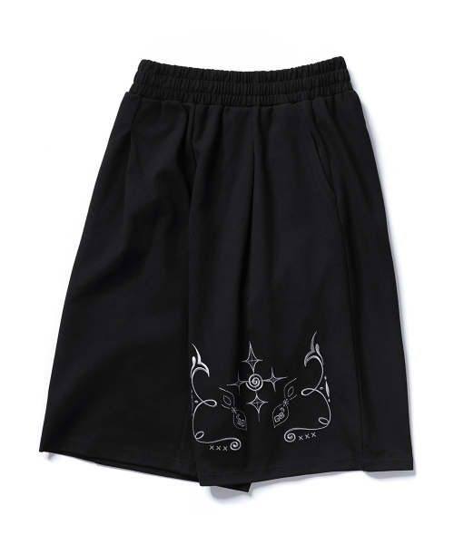GAKKAI UNIONS(ガッカイユニオンズ)の「ホルス刺繍バミューダパンツブラック(その他パンツ・レディース・その他・SMALL/MEDIUM/LARGE/X-LARGE)」の4枚目の写真