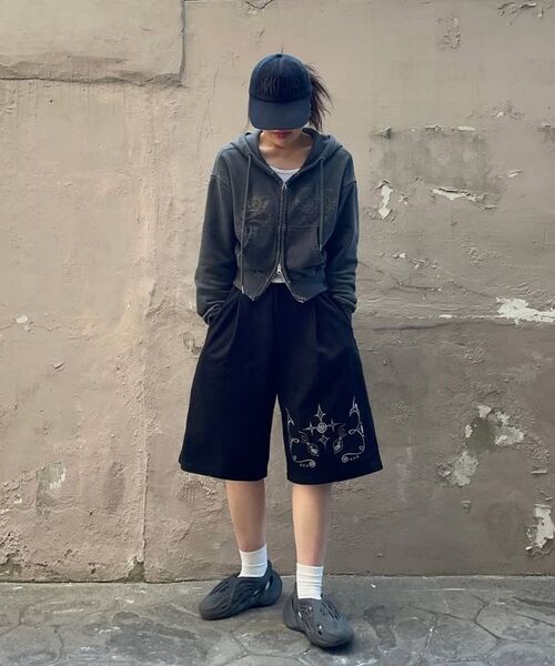 GAKKAI UNIONS(ガッカイユニオンズ)の「ホルス刺繍バミューダパンツブラック(その他パンツ・レディース・その他・SMALL/MEDIUM/LARGE/X-LARGE)」の9枚目の写真