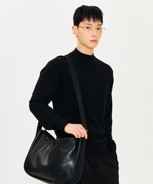 CHASECULT(チェイスカルト)の「男性エッセンシャルハーフネックスウェーター-ブラック(ニット/セーター・メンズ・ブラック・100/110/95/105)」の4枚目の写真