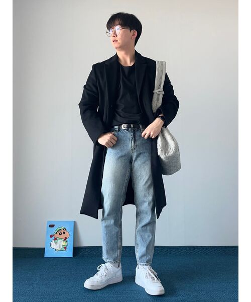 MUSINSA STANDARD（ムシンサスタンダード）の「フォンテリラックスフィットクルーネックTシャツ[ブラック]（Tシャツ/カットソー・メンズ・その他・X-LARGE/XX-LARGE/XXX-LARGE/SMALL/MEDIUM/LARGE）」の8枚目の写真