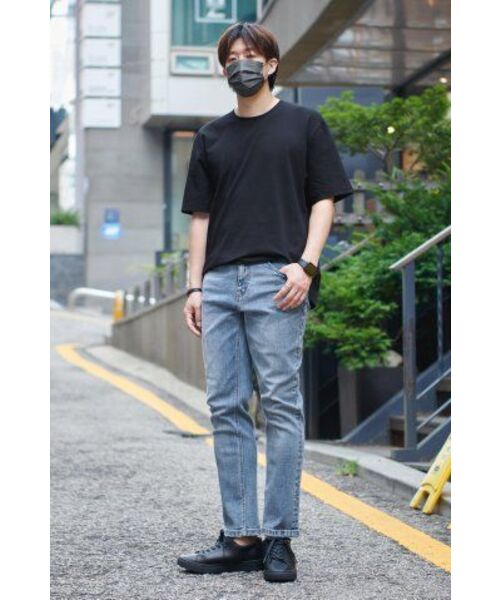 MUSINSA STANDARD（ムシンサスタンダード）の「フォンテリラックスフィットクルーネックTシャツ[ブラック]（Tシャツ/カットソー・メンズ・その他・X-LARGE/XX-LARGE/XXX-LARGE/SMALL/MEDIUM/LARGE）」の17枚目の写真