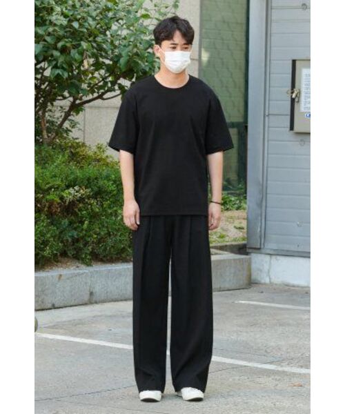 MUSINSA STANDARD（ムシンサスタンダード）の「フォンテリラックスフィットクルーネックTシャツ[ブラック]（Tシャツ/カットソー・メンズ・その他・X-LARGE/XX-LARGE/XXX-LARGE/SMALL/MEDIUM/LARGE）」の19枚目の写真