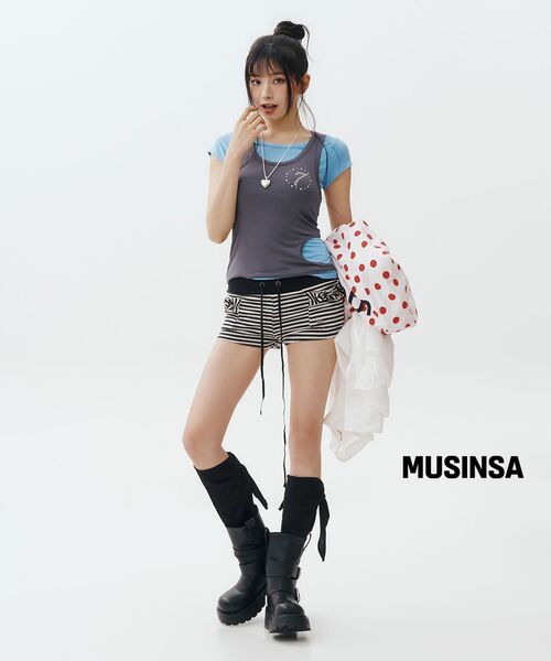 SALT AND CHOCOLATE（ソルトアンドチョコレート）の「グレーシャーバックルミドルブーツ412546008 (5.5cm)（ブーツ・レディース・ブラック・23cm/23.5cm/24cm/24.5cm/25cm/22.5cm）」の8枚目の写真