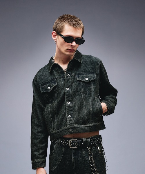 ANDER HUNK（アンダーハンク）の「Overdyed Flocky Denim Jacket