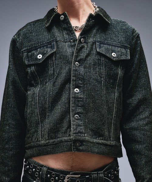Overdyed Flocky Denim Jacket / オーバーダイフロッキーデニム