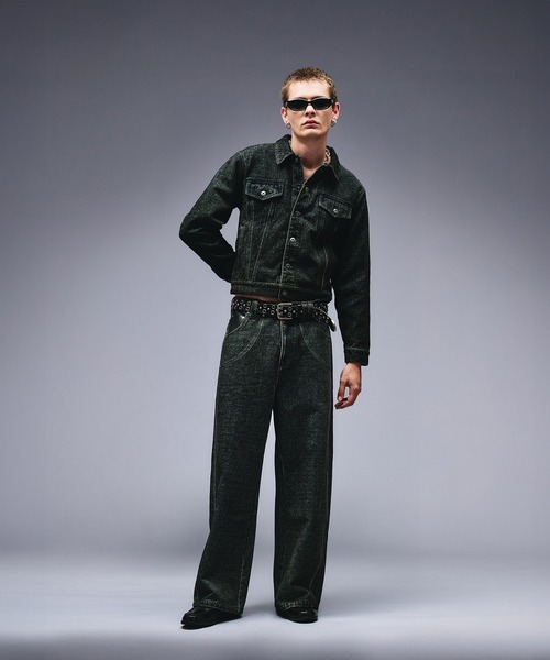 Overdyed Flocky Denim Jacket / オーバーダイフロッキーデニム