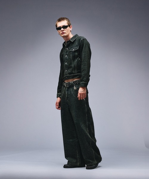 Overdyed Flocky Denim Jacket / オーバーダイフロッキーデニム