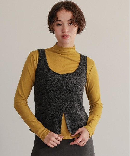 attiree（アティレー）の「【SET ITEM】タンクトップ　長袖カットソーセット（Tシャツ/カットソー・レディース・イエロー×グリーン/ブラック/ホワイト/グレー・MEDIUM）」の9枚目の写真