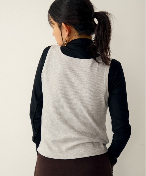 attiree（アティレー）の「【SET ITEM】タンクトップ　長袖カットソーセット（Tシャツ/カットソー・レディース・イエロー×グリーン/ブラック/ホワイト/グレー・MEDIUM）」の8枚目の写真